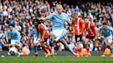 Man City back on top after thrashing Luton, Spurs crash