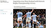 Las repercusiones en el mundo de la hazaña de los Pumas al vencer a los All Blacks en Nueva Zelanda y las frases que destacan el triunfo histórico