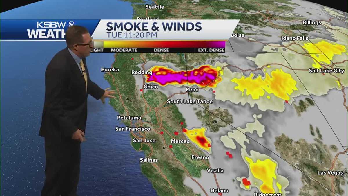 Smoke from Northern California wildfires should not impact Central Coast