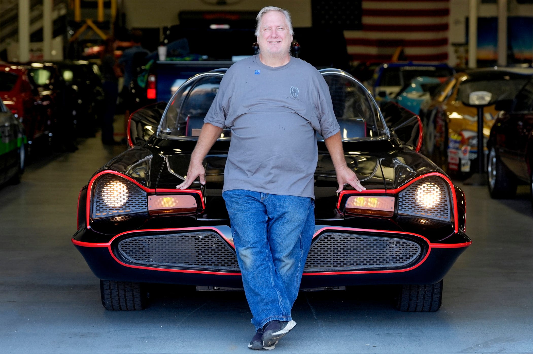 Holy car collector, Batfans, it's a rare replica of the 1966 Batmobile