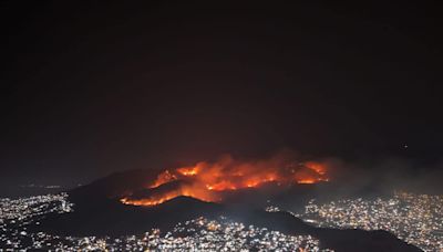 Incendios forestales sofocan a Acapulco; Protección Civil ya los contiene
