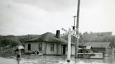During the 1948 Fraser River Floods, water levels rose to overtake entire homes