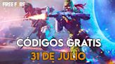 Free Fire | Códigos de hoy miércoles 31 de julio de 2024: recompensas gratis