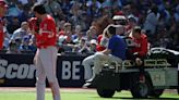 Taylor Ward carted off from Angels-Blue Jays game after taking fastball to face