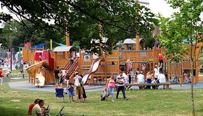 The Essex park with a splash park, beach huts, petting zoo and adventure mini golf