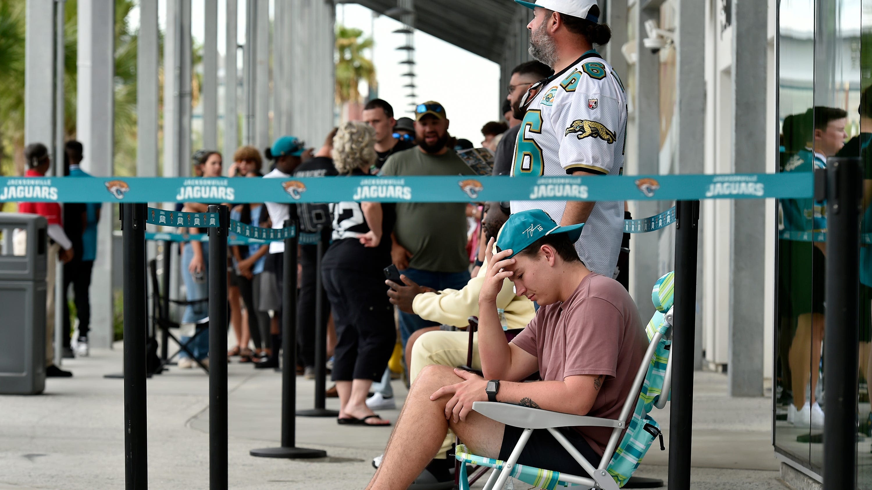 Jaguars unveil new throwback jerseys at Miller Electric Center Thursday morning