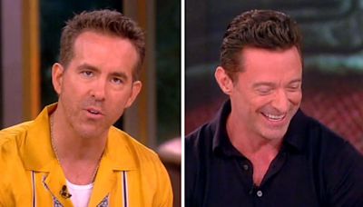 Ryan Reynolds tells 'The View' he once walked in on Hugh Jackman performing 'The Greatest Showman' for his kids: "They have no idea how good they have it"