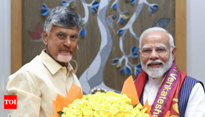 Andhra CM Naidu meets PM Modi, seeks financial assistance from Centre | India News - Times of India