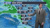 Breezy evening with better rain chances Wednesday