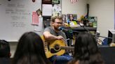 Songwriter Daniel Neihoff visits South Middle School before performance in Salina