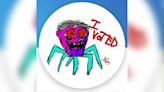 14-year-old's unconventional "I voted" sticker design winning contest