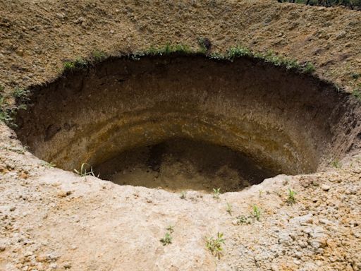 US: 100-foot wide sinkhole gulps portion of soccer field in Illinois