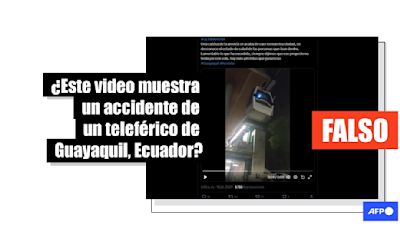 Un video de un accidente de un teleférico en Colombia se asocia erróneamente al Aerovía de Guayaquil, Ecuador