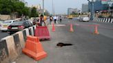 Repairs begin on Sohna Road sinkhole in Gurugram