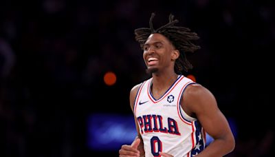 Sixers star Tyrese Maxey in attendance of Thunder Game 4 win over Mavs
