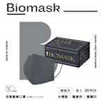 【雙鋼印】“BioMask保盾”醫療口罩莫蘭迪系列-銀狐灰-成人用(20片/盒)(未滅菌)