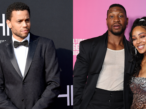 Michael Ealy Hugging Meagan Good While Seemingly Ignoring Jonathan Majors Has Fans In A Frenzy