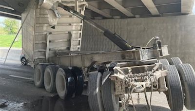 WB I-94 closed after semitractor- trailer strikes overpass in Detroit