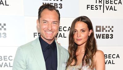 Alicia Vikander Looks Gorgeous in Colorful Gown at ‘Firebrand’ Tribeca Premiere with Jude Law!