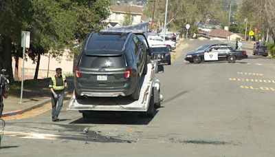 Rolling gun battle near Oakland schools leads to wreck involving innocent bystanders