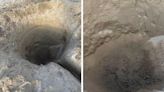 Warning to beachgoers after 8ft deep hole dug on Padstow beach