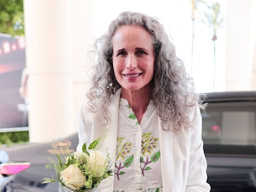 Andie MacDowell Looked Garden Party-Ready in a Floral Maxidress and Blazer