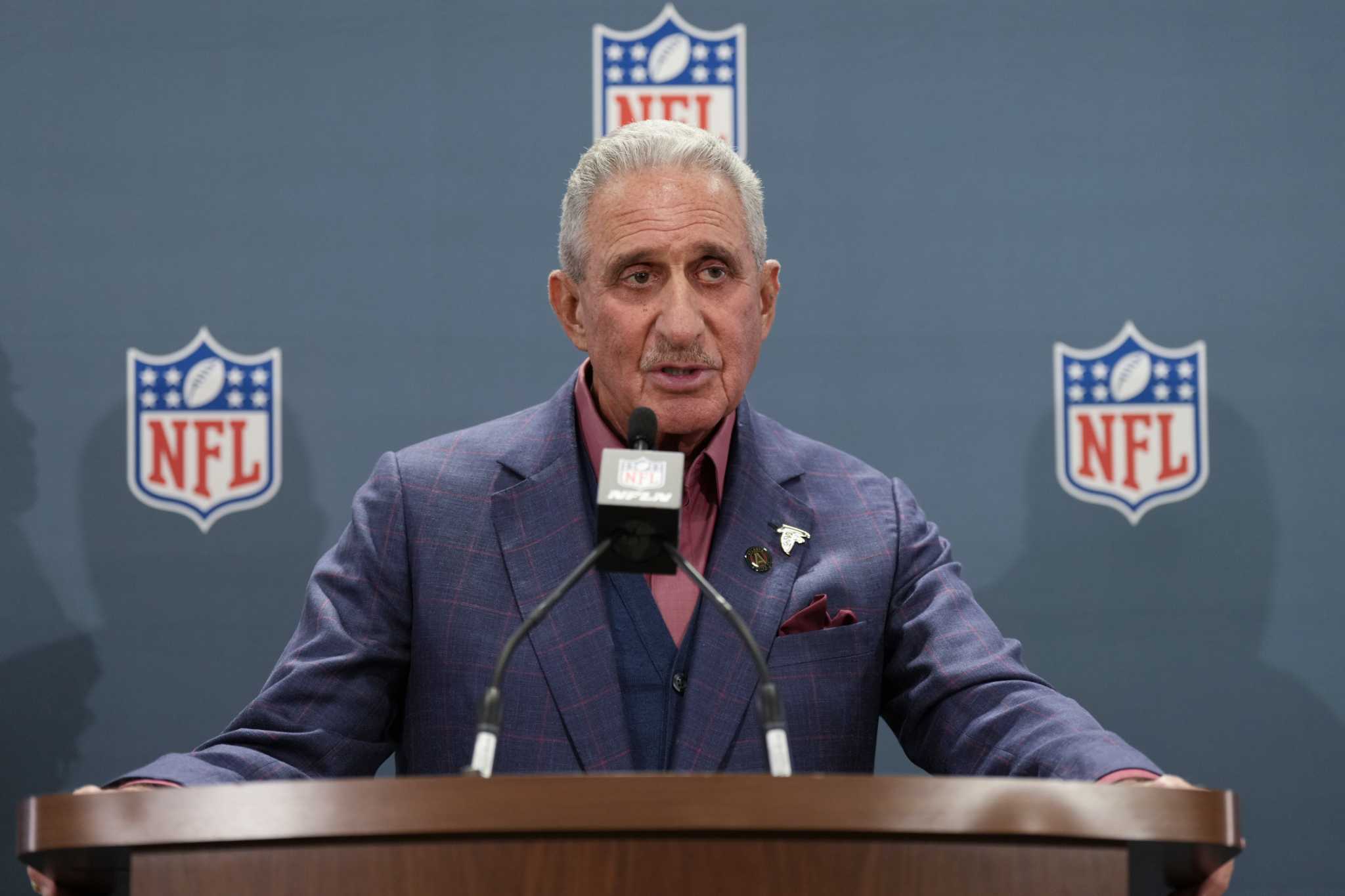 Falcons owner Arthur Blank says optimism is increased by new names atop the QB depth chart