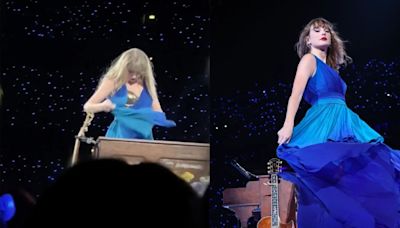Taylor Swift suffers wardrobe slip at Stockholm Eras Tour but she nails It like a boss: Watch