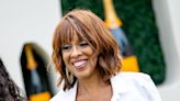 Gayle King Shines in Louis Vuitton Chain Prints & Gold Sandals at Veuve Clicquot’s 2023 Polo Classic