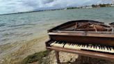 What just washed up on the Florida sand? Could it be a giant eye? A piano? A bathtub?