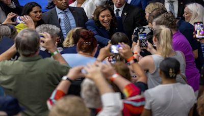 At first rally, Kamala Harris calls Donald Trump 'predator', 'fraudster' and 'cheater'