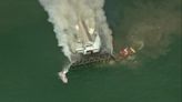 Fire erupts on Oceanside Pier