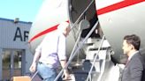 WikiLeaks founder Julian Assange boards plane at Stansted airport as he begins journey to freedom