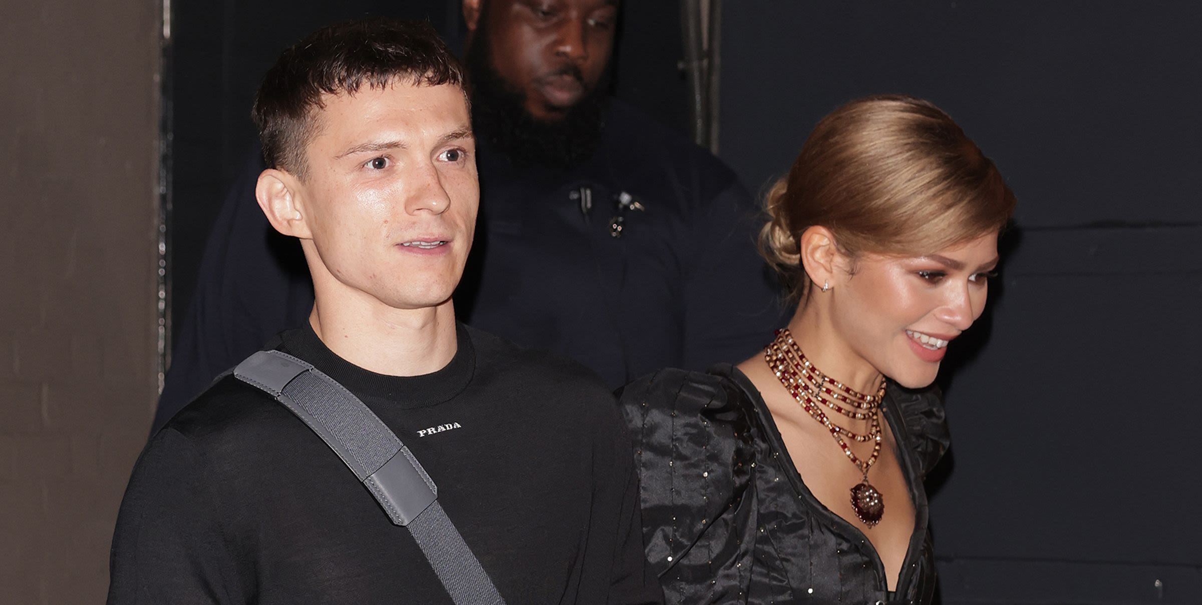 Tom Holland supported by Zendaya at new West End show