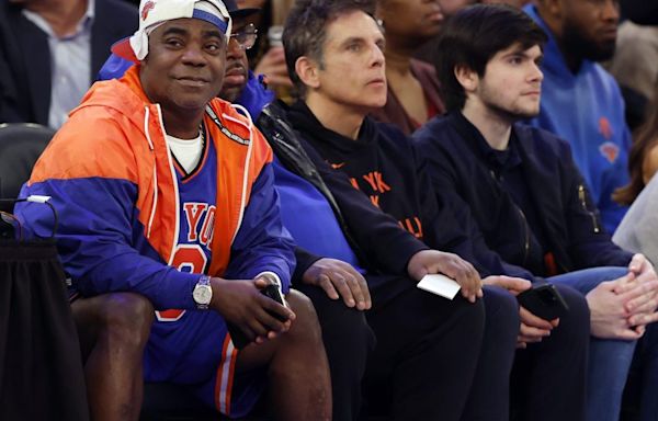 Tracy Morgan and Ben Stiller were as angry as all Knicks fans after the incredible Tyrese Maxey shot