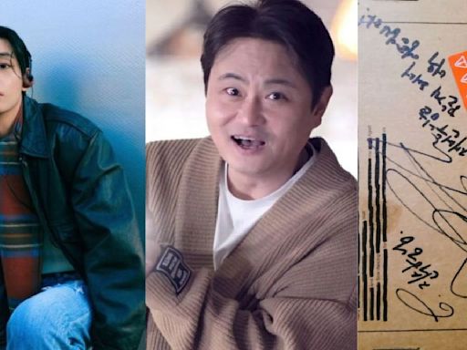 BTS’ V gifts signed Layover album to senior comedian and actor Kim Jin Soo; writes special message ‘thank you for supporting me’