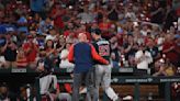 Braves reliever Jackson Stephens hit in head by line drive