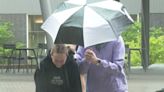 Heavy rainfall impact Razorback students walking to class