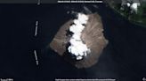 Photos from space capture before and after volcano erupts