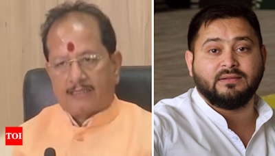 NEET paper leak case: RJD leader Tejashwi's aide booked room for arrested students, alleges Bihar deputy CM Vijay Sinha | India News - Times of India