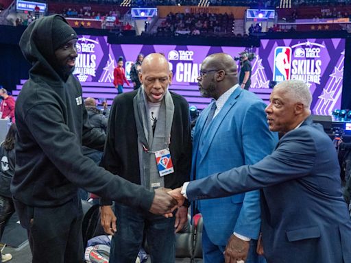 Video Of Shaquille O'Neal Absolutely Dwarfed By Tacko Fall Goes Viral On Social Media