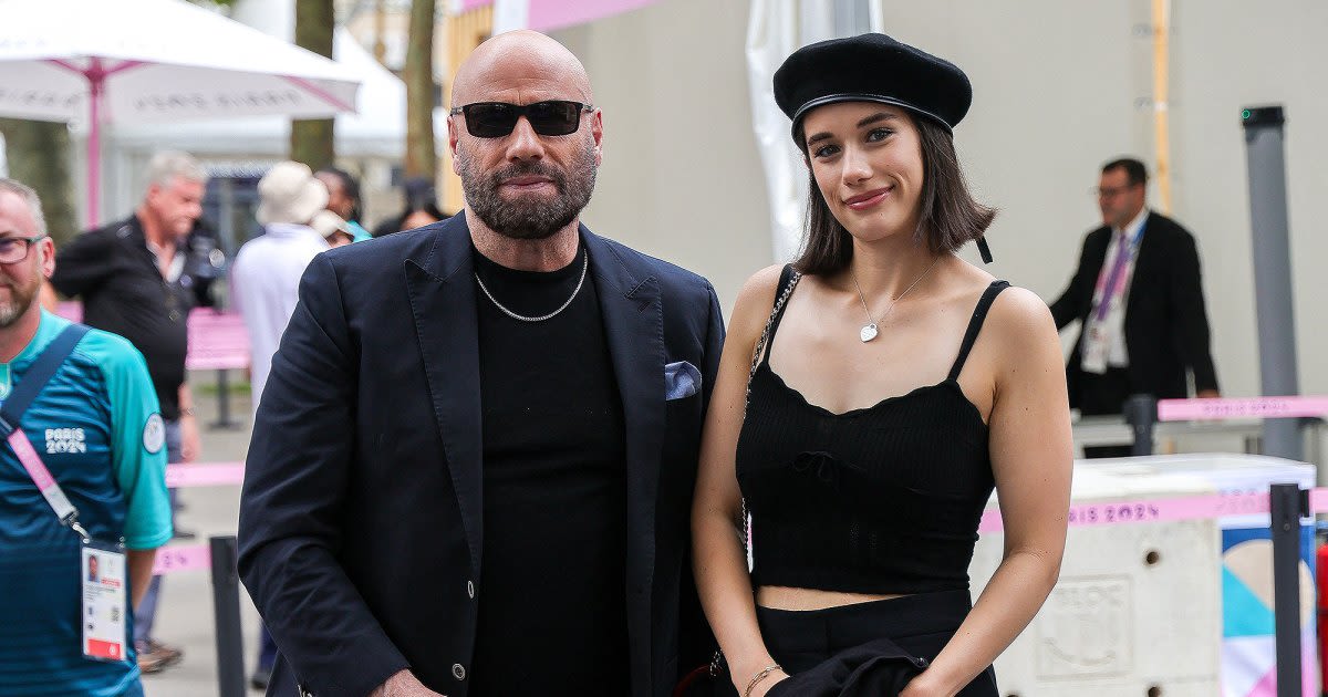 John Travolta and Daughter Ella Bleu Cheer on Olympic Gymnasts During Vault Finals