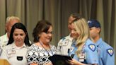 Paramedics honored for saving woman's life