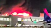 Firefighters taken to hospital after fire at Luton Airport