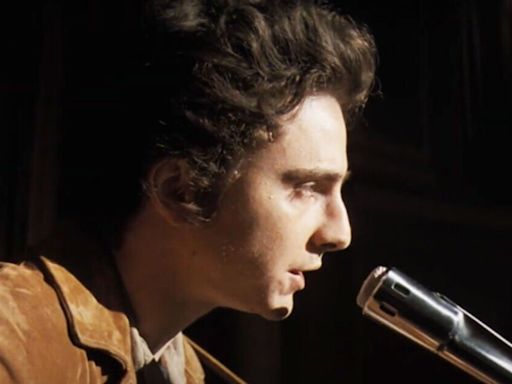 Bob Dylan movie biopic trailer stars Timothée Chalamet in A Complete Unknown