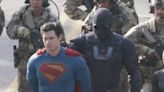 Leaked photos from James Gunn's movie set show David Corenswet's Superman getting arrested