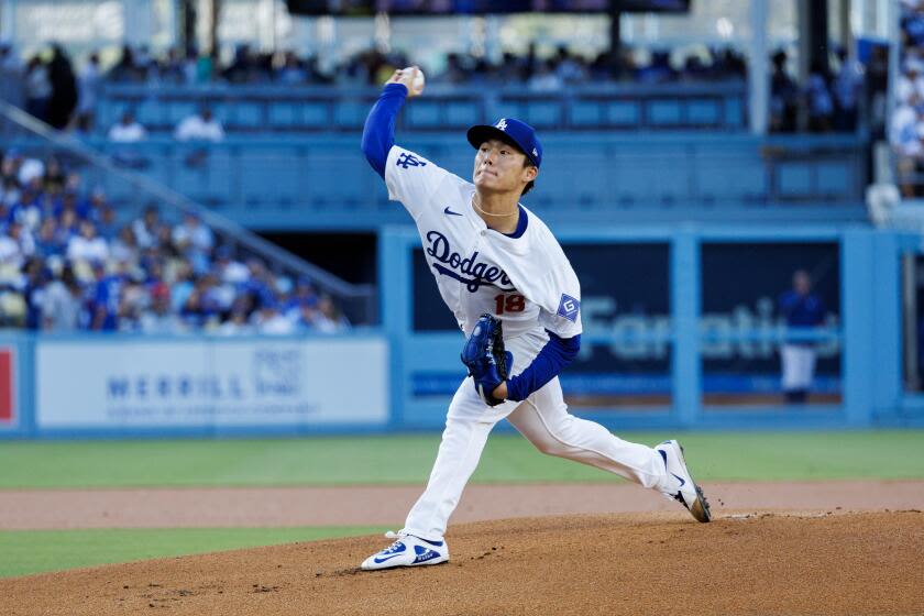 Yoshinobu Yamamoto likely heading to injured list after early exit in Dodgers loss