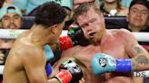 Canelo Alvarez unrecognisable as he is smacked in face - but still wins fight