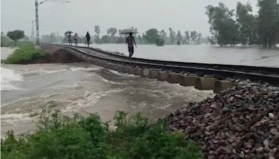 Uttar Pradesh: Railway culvert washed away as incessant rains create havoc in Pilibhit | Watch video