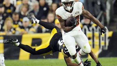 Browns RB Nick Chubb back at practice for the first time since suffering season-ending knee injury